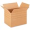 250 Pack Heavy Duty Multi Depth Corrugated Cardboard Boxes for Shipping Mailing and Storage 15 x 12 x 12 inch